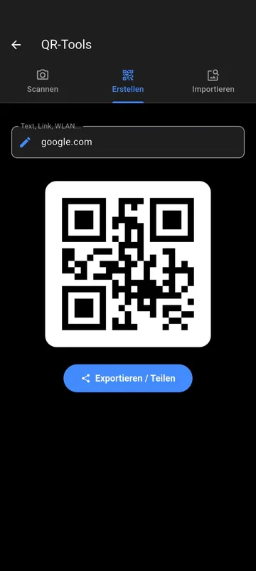 Tooliz-Screenshot: QR-Code-Generator