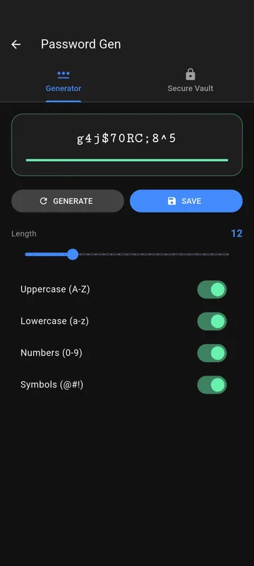 Tooliz screenshot: password generator